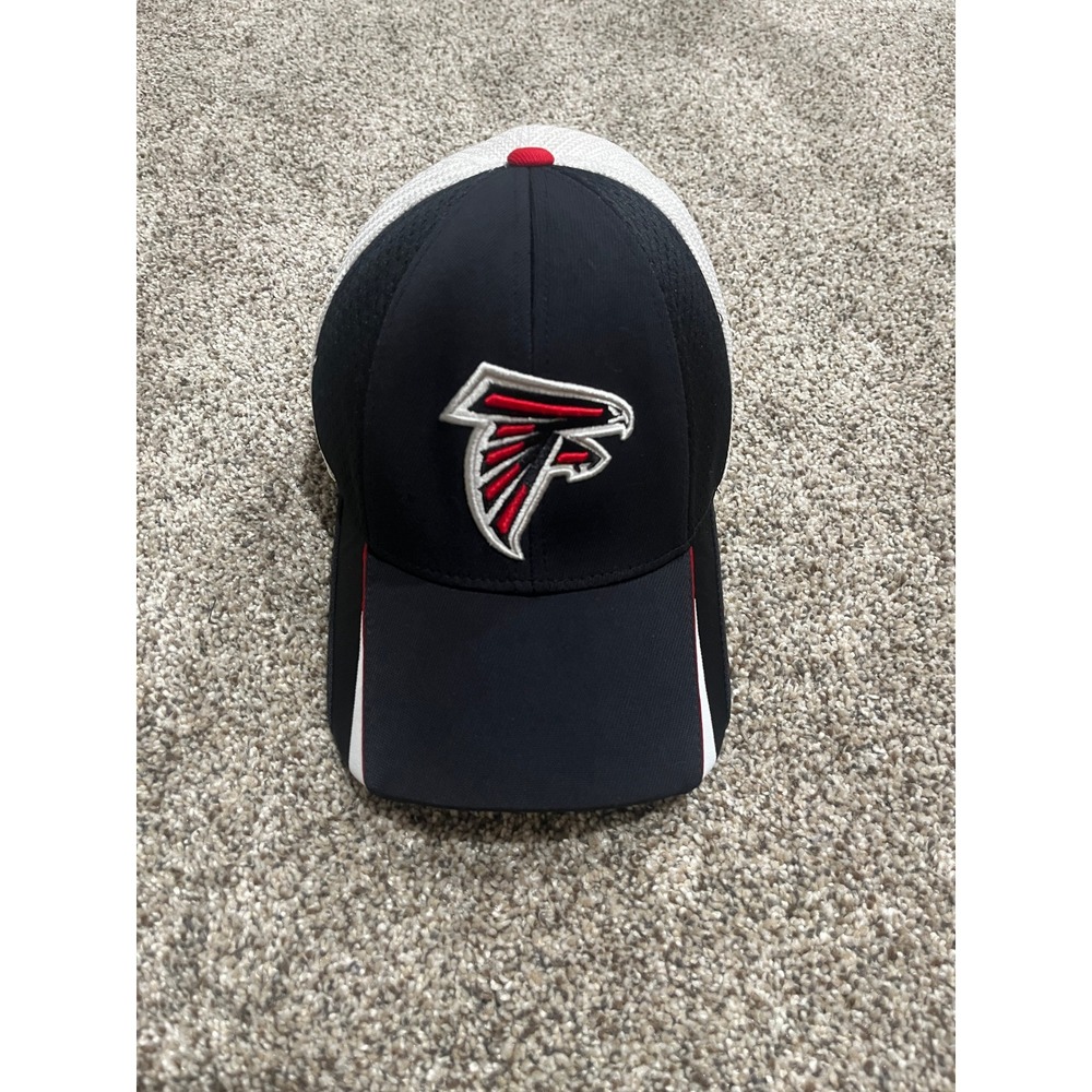 Reebok‎ Atlanta Falcons NFL Equipment Mesh Back Stretch Fit Hat OSFA Black White